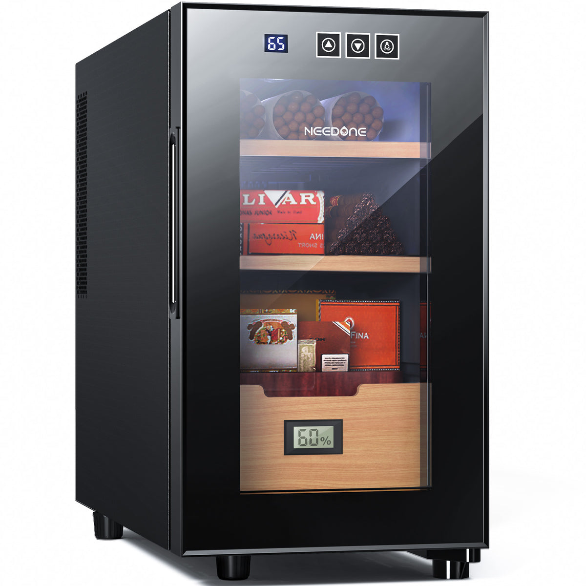NEEDONE NO-23A Cigar Humidor, 23L Cooling Electronic Cabinet