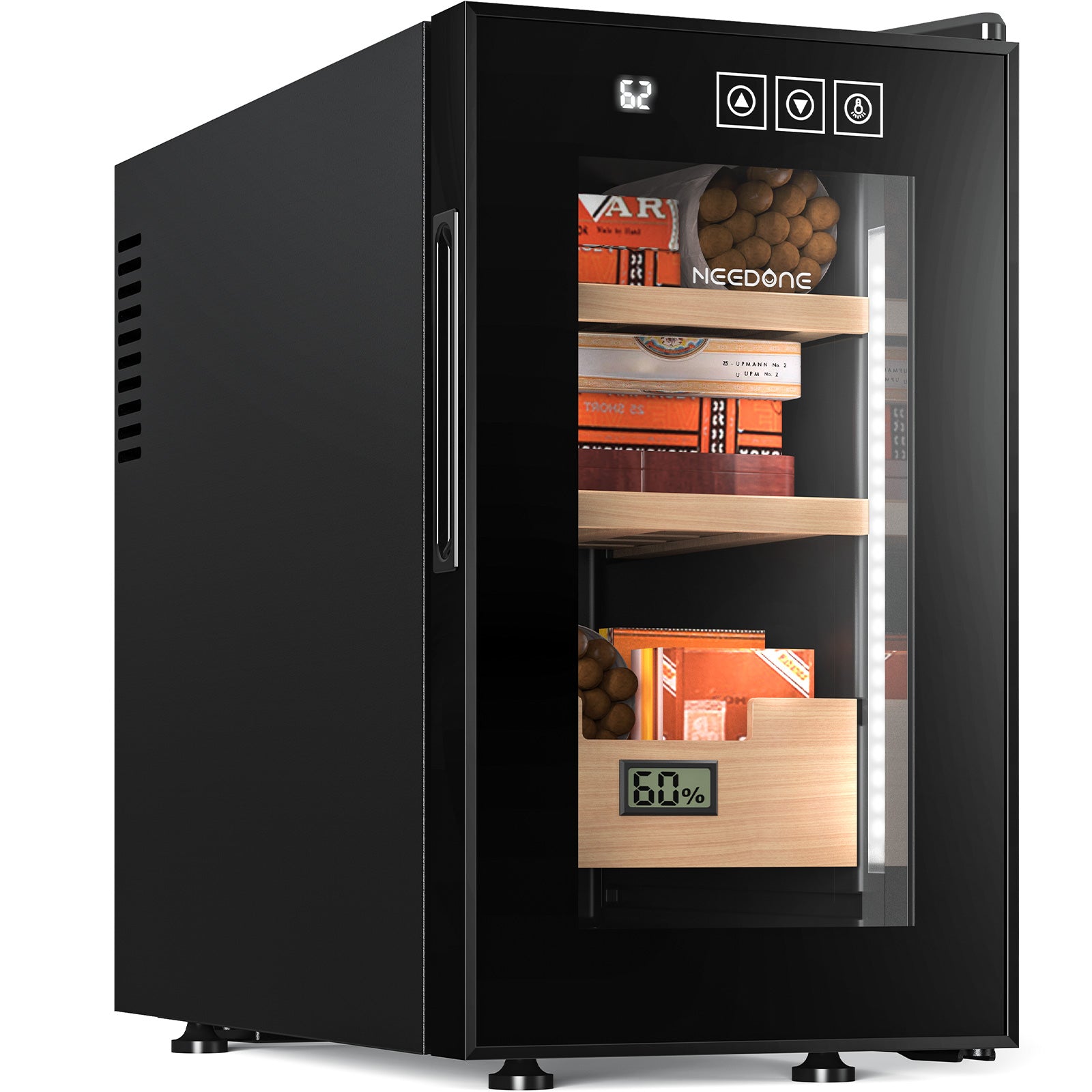 NEEDONE CH-23 Cigar Humidor, 23L Heating Cooling Cabinet Spanish Cedar