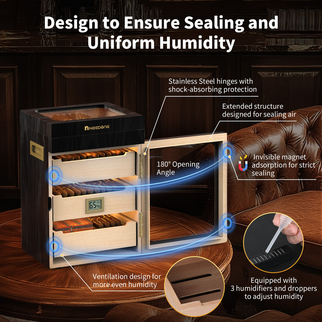 no-150-cd-cigar-humidor-humidity-control-woodgrain-display-cabinet-design-to-ensure-sealing-and-uniform-humidity