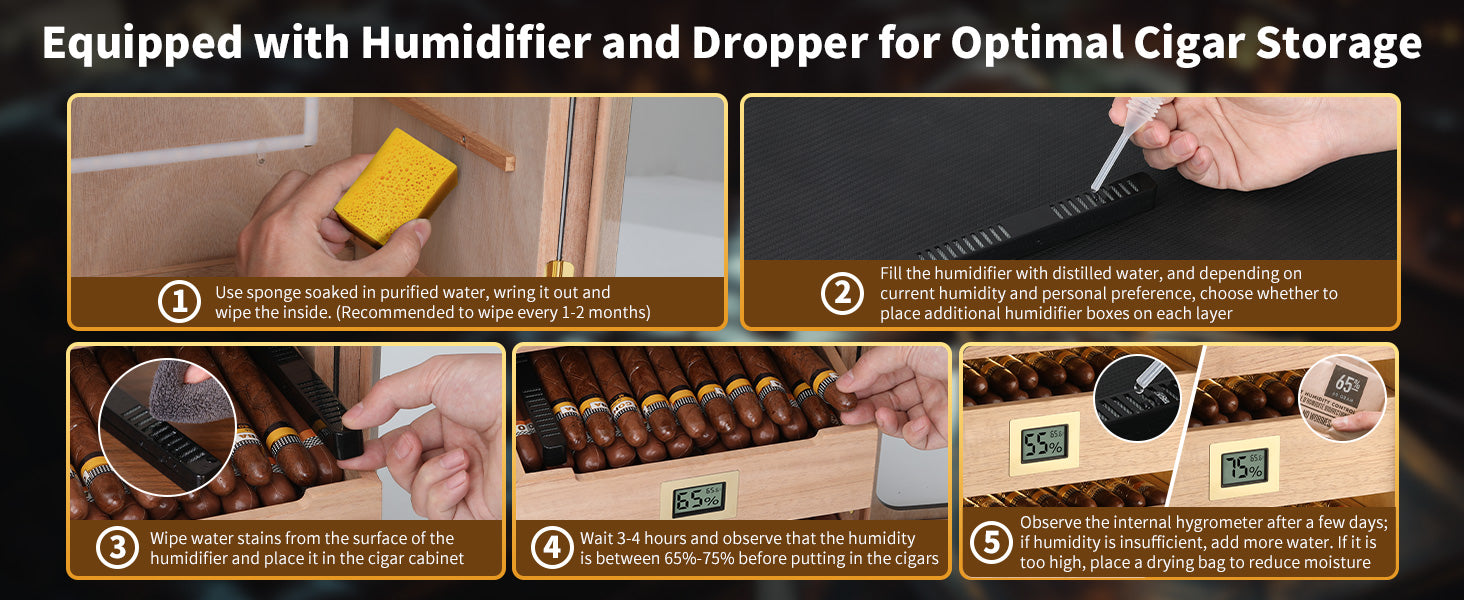 no-150-cd-cigar-humidor-humidity-control-woodgrain-display-cabinet-equipped-with-humidifier-and-dropper