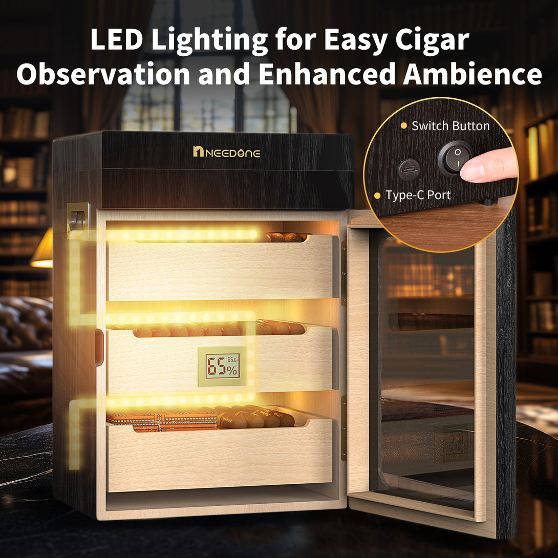 no-150-cd-cigar-humidor-humidity-control-woodgrain-display-cabinet-led-lighting
