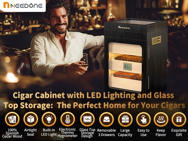 no-150-cd-cigar-humidor-humidity-control-woodgrain-display-cabinet-with-led-lighting-and-glass