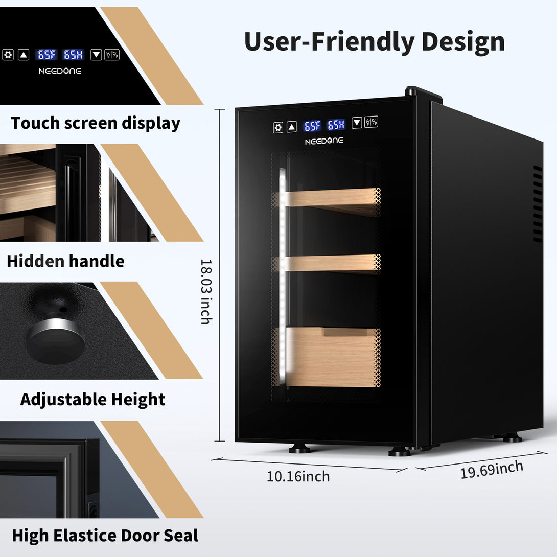 cigar-humidor-23l-thermostatic-humidity-control-user-friendly-design-max-150-counts