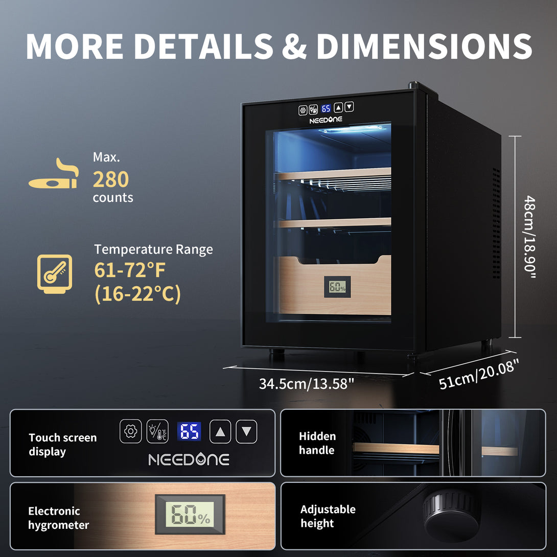 no-33b-cigar-humidor-33l-heating-cooling-cabinet-hygrometer-more-details-dimensions