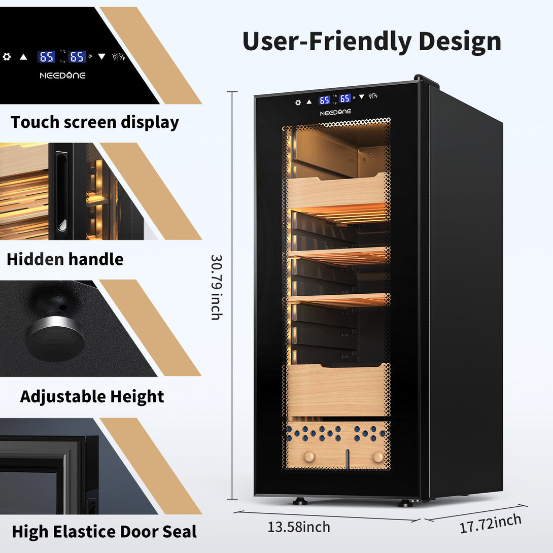 cigar-humidor-60l-pro-temperature-humidity-control-user-friendly-design-size